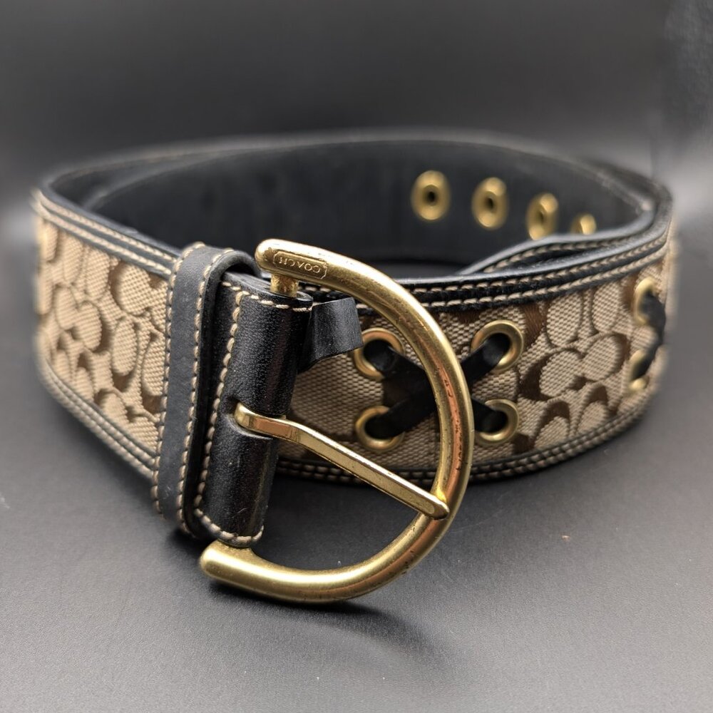 Vintage Y2K Coach Signature Belt - Excellent Condition